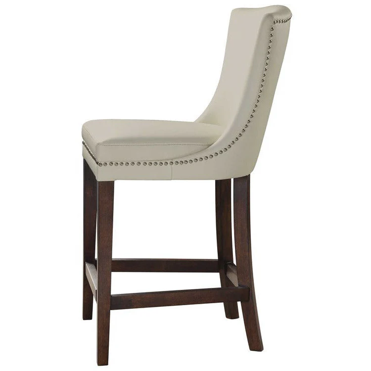 Uttermost Dariela Cream Faux Leather Counter Stool With Birch Wood Frame - Image 5