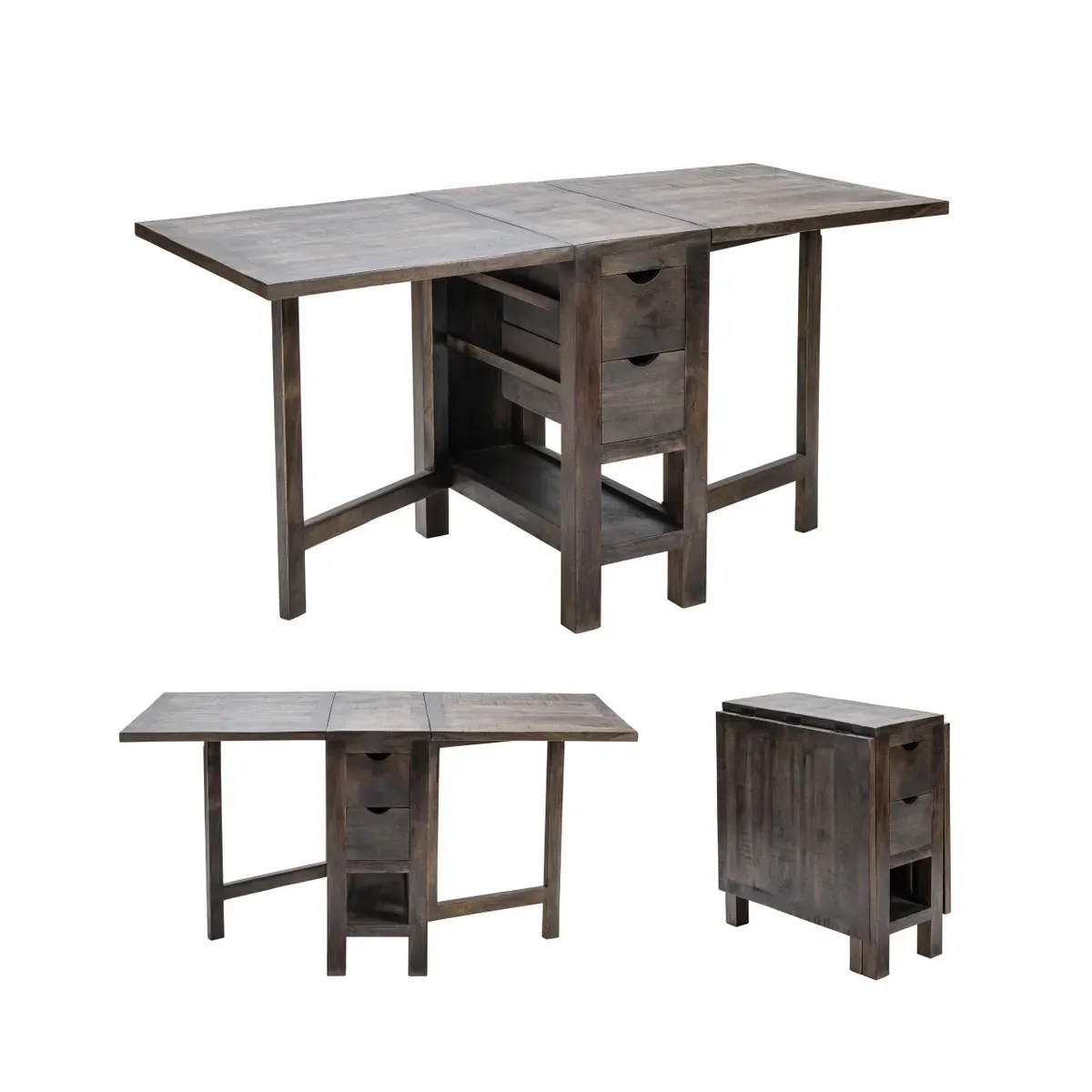 Crestview Collection Barnwell Dark- Brown Finish Wood Dining Table - Image 6