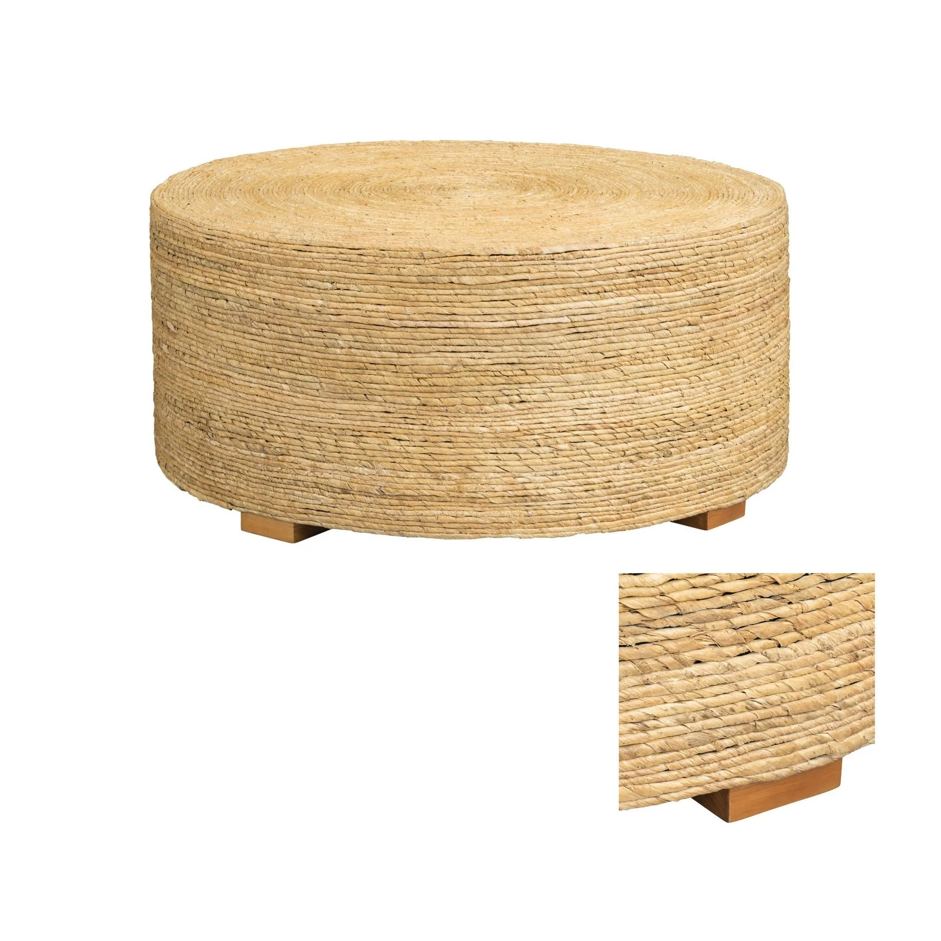Crestview Collection Costa Rica Banana Rope Round Coffee Table - Image 4