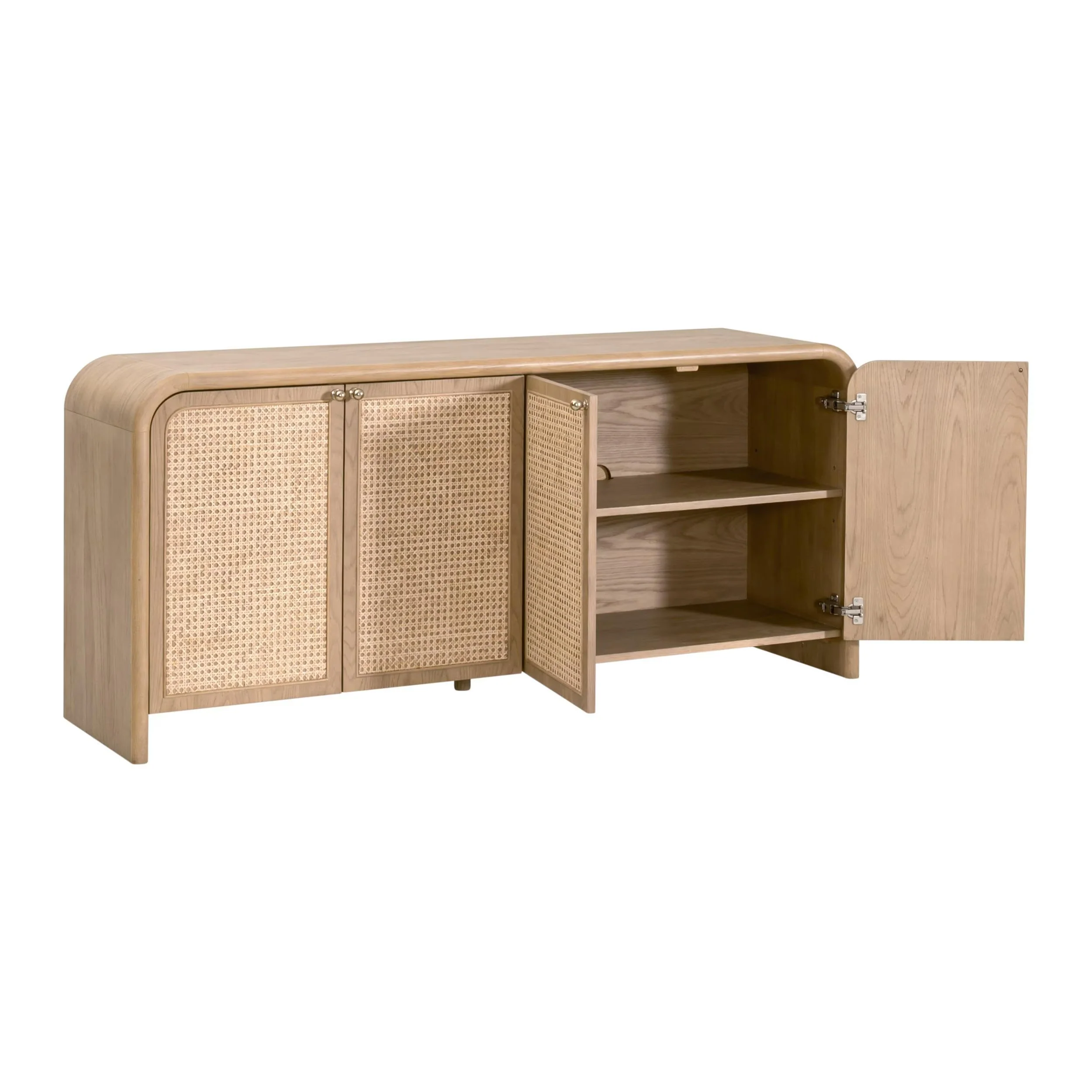 Essentials For Living Cannes Media Sideboard ~ Natural Oak, Cane - Image 3