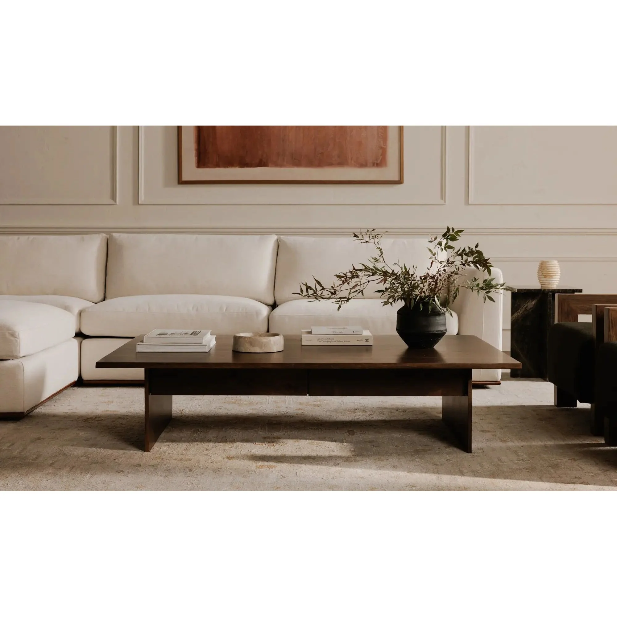 Moe’s Home Rue Off White Ottoman - Image 3
