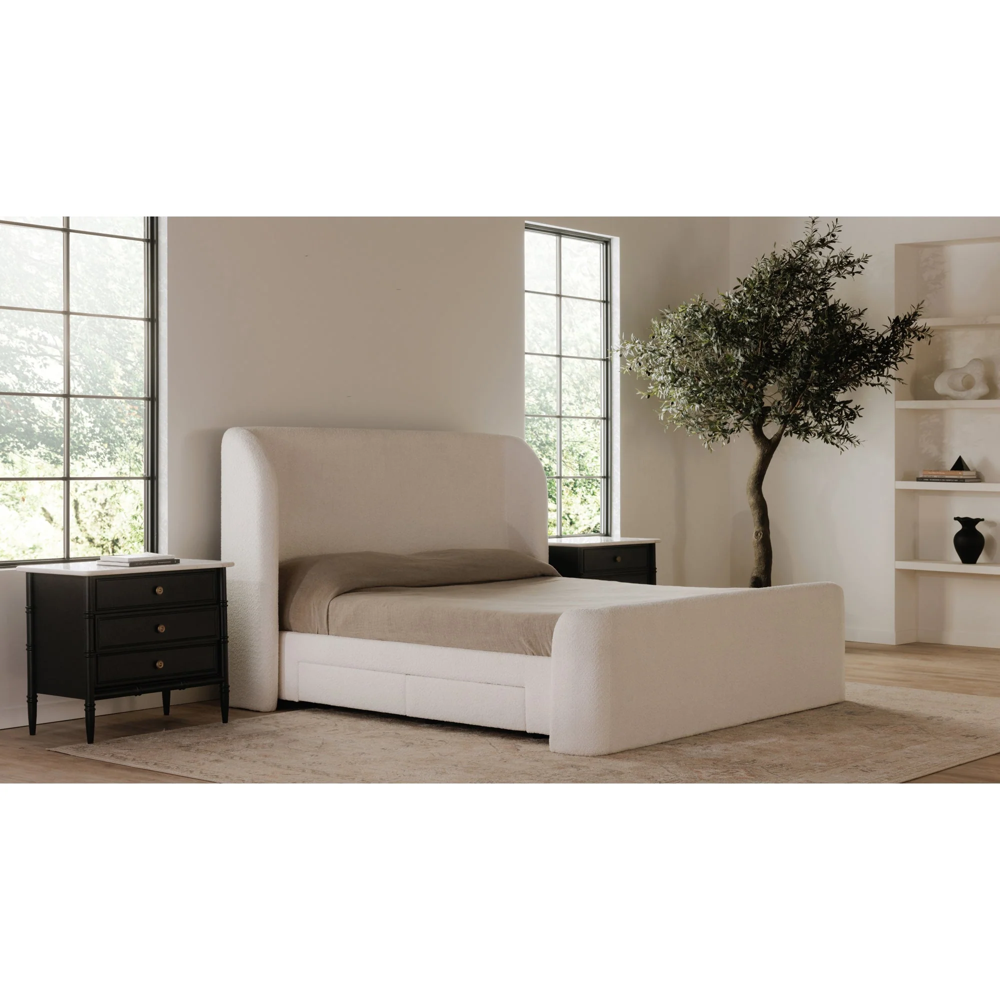 Moe's Home Collection Sophia Cream King Bed - Image 15